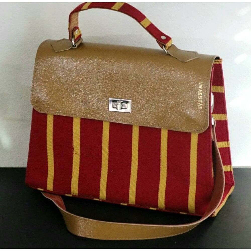 Handmade Briefcase crossbody bag, Kente(Ghana) handwoven fabric, Kente bag, Lapt
